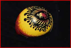 Yellow and Black Flame Helmet