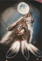 Wolf and the moon